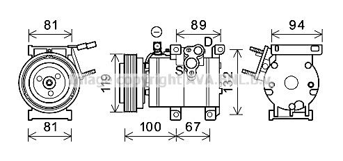 AVA QUALITY COOLING Kompressori, ilmastointilaite HYK341